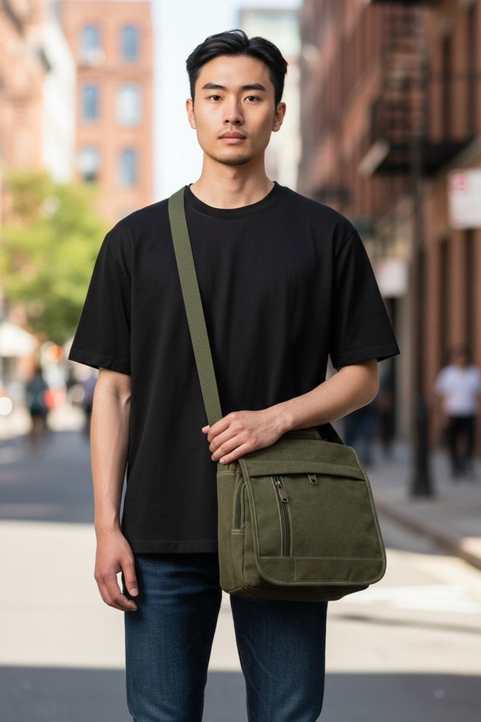 Ariana Unisex Canvas Messenger Shoulder Cross Body Travel Utility Satchel Bag