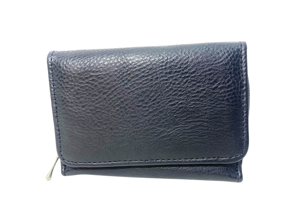 Ladies Trifold Faux Leather Zip Around Coin Notes Credit Card Purse New