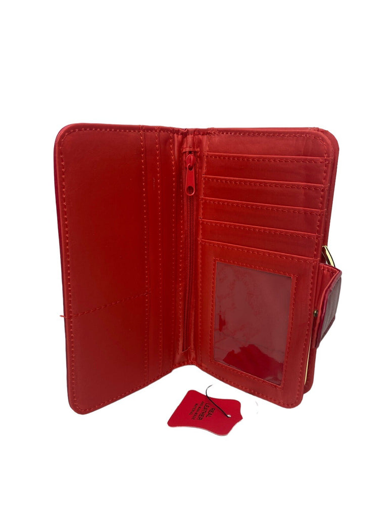 Lorenz Soft Leather Patchwork Ladies Purse Credit Cards Coin Slots Framed