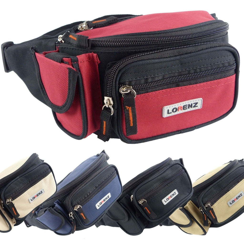 Lorenz Unisex Travel Utility Bum Bag Practical Handy Fanny Pack Waist New