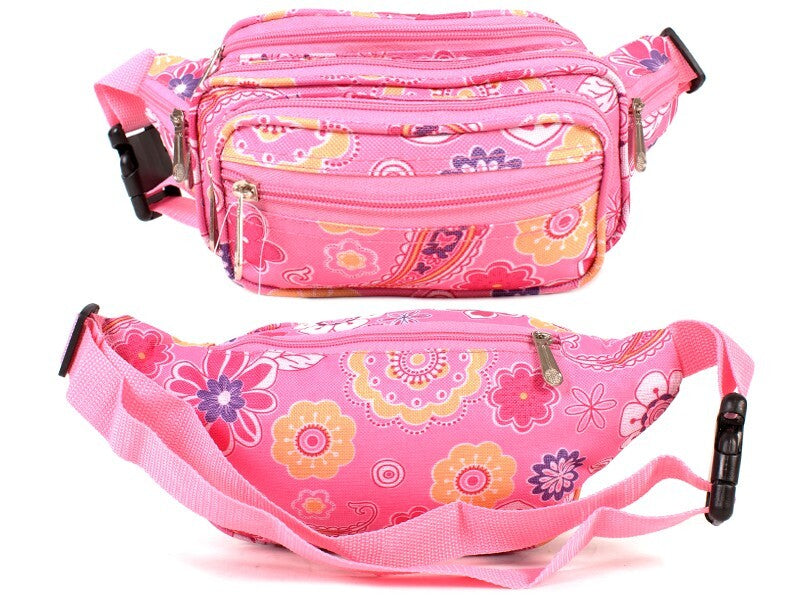 Lorenz Polyester Floral Money Belt Waist Pouch Fanny Pack Hip Bag Travel Holiday