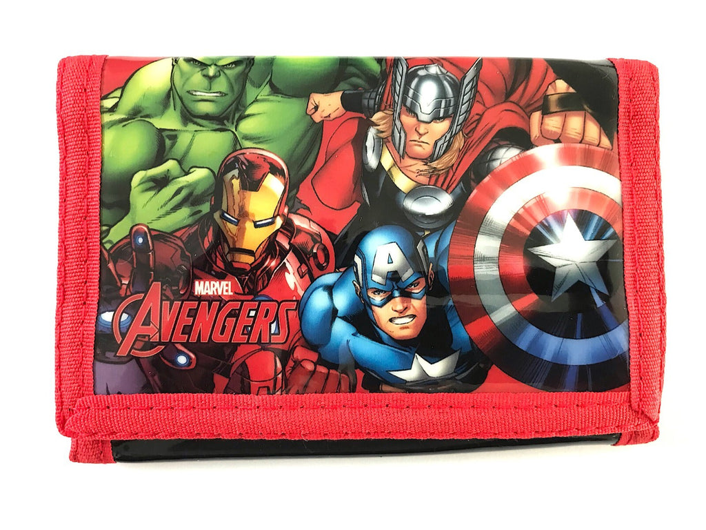 Official Marvel Avengers Boys Hulk Iron Thor Trifold Money Change Notes Wallet