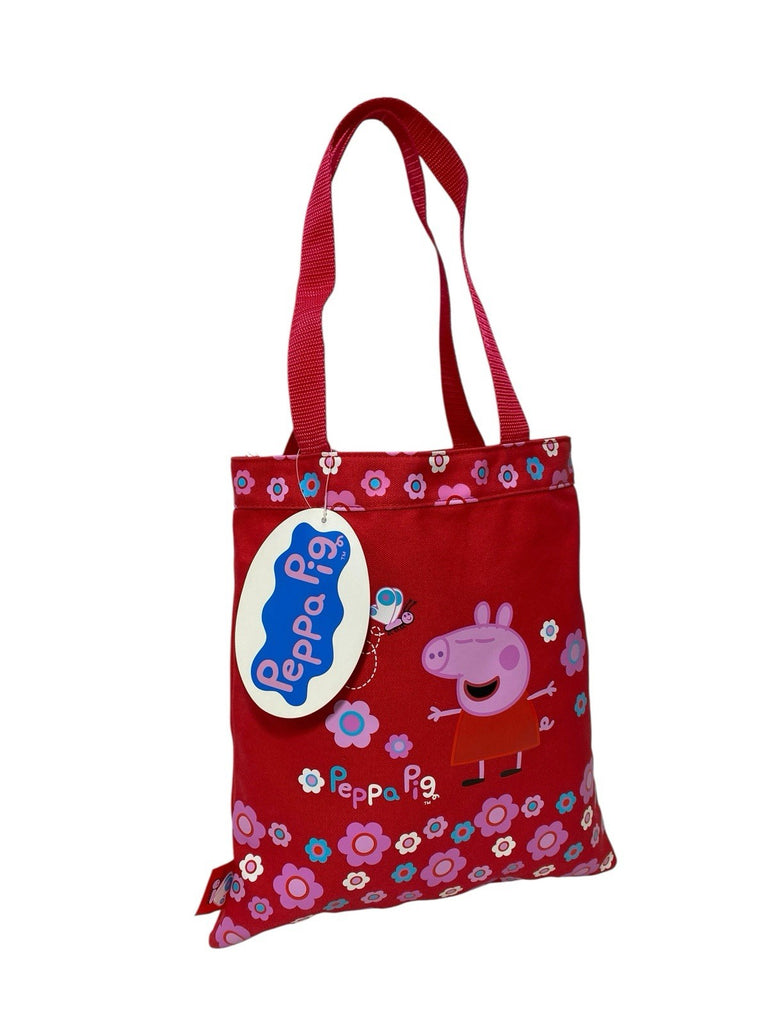 Peppa Pig Girls Canvas Shopper Tote Beach Shopping Book Bag New