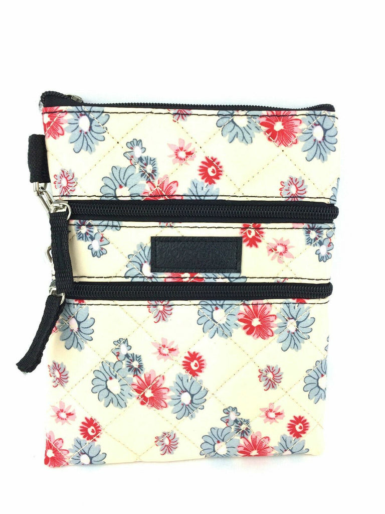 Lorenz Ladies Quilted Multicoloured Cross Body Travel Accessories Shoulder Bag