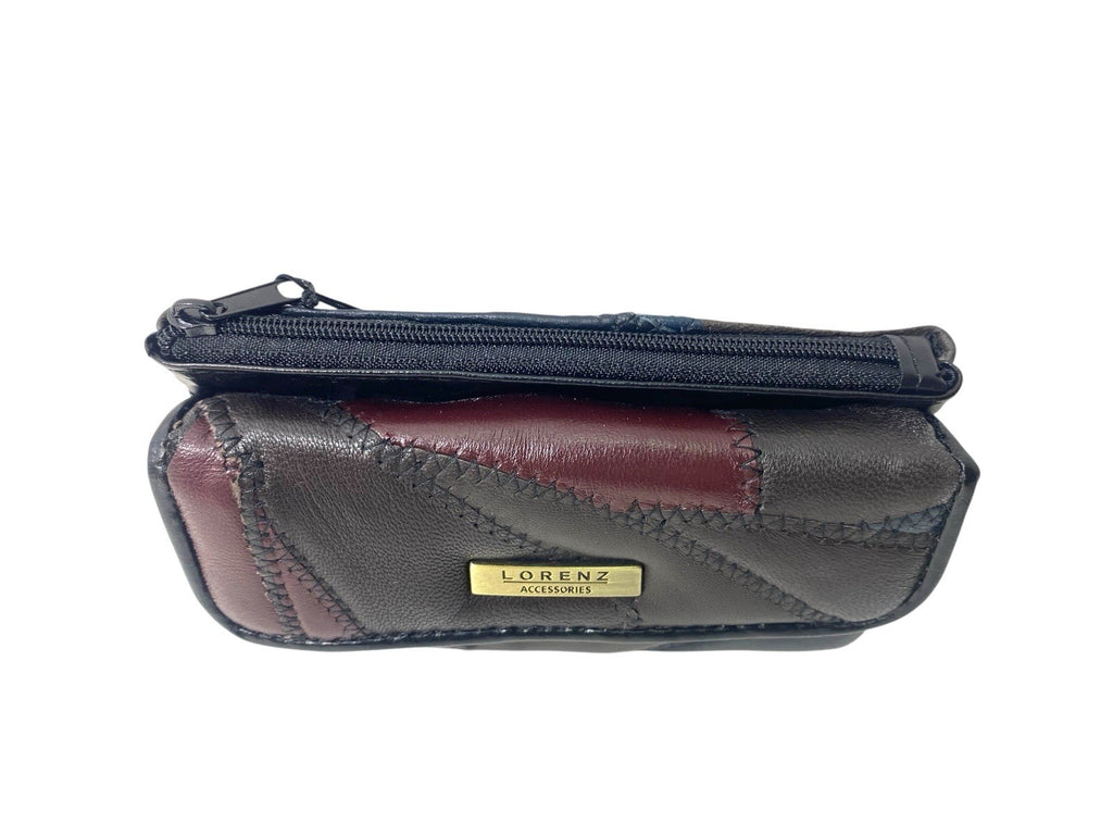 Lorenz Ladies Patchwork Leather Purse Super Soft with Zipped Coin Compartment