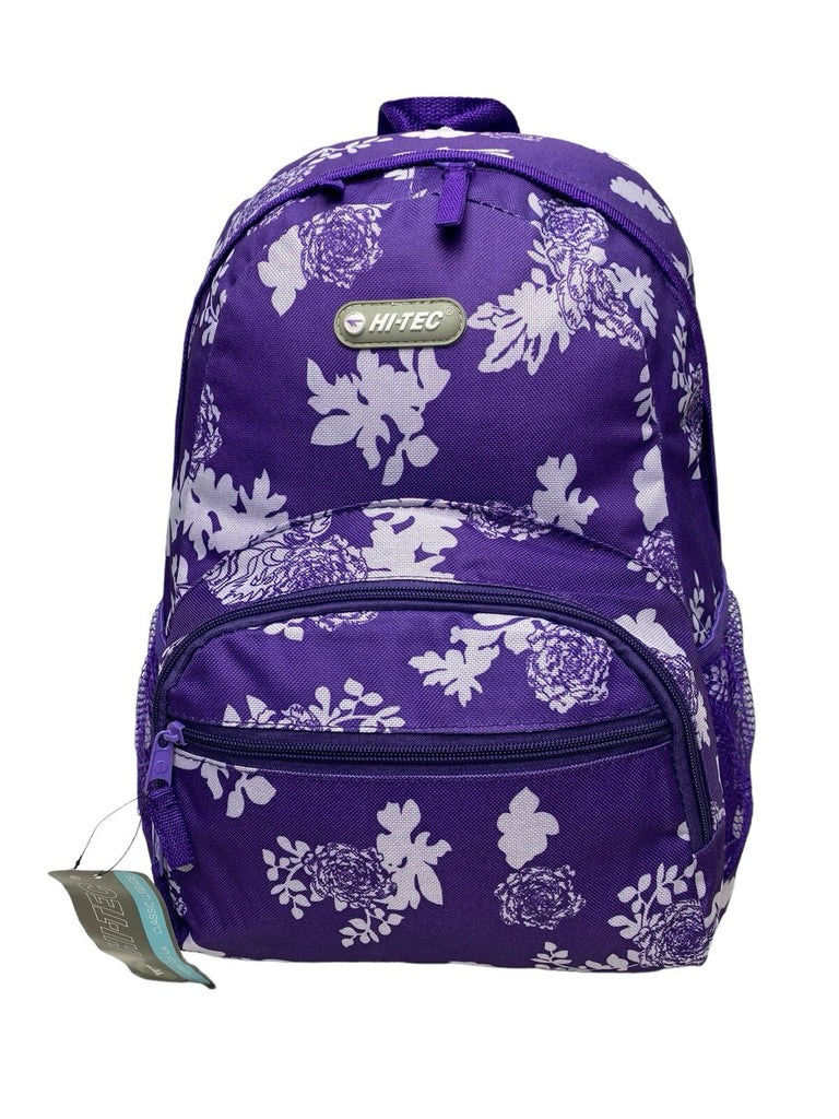 Hi Tec Ladies Flower Print Backpack Rucksack School Gym College Work Travel New
