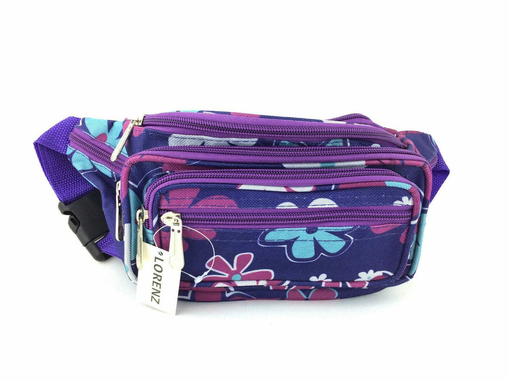 Lorenz Polyester Floral Money Belt Waist Pouch Fanny Pack Hip Bag Travel Holiday