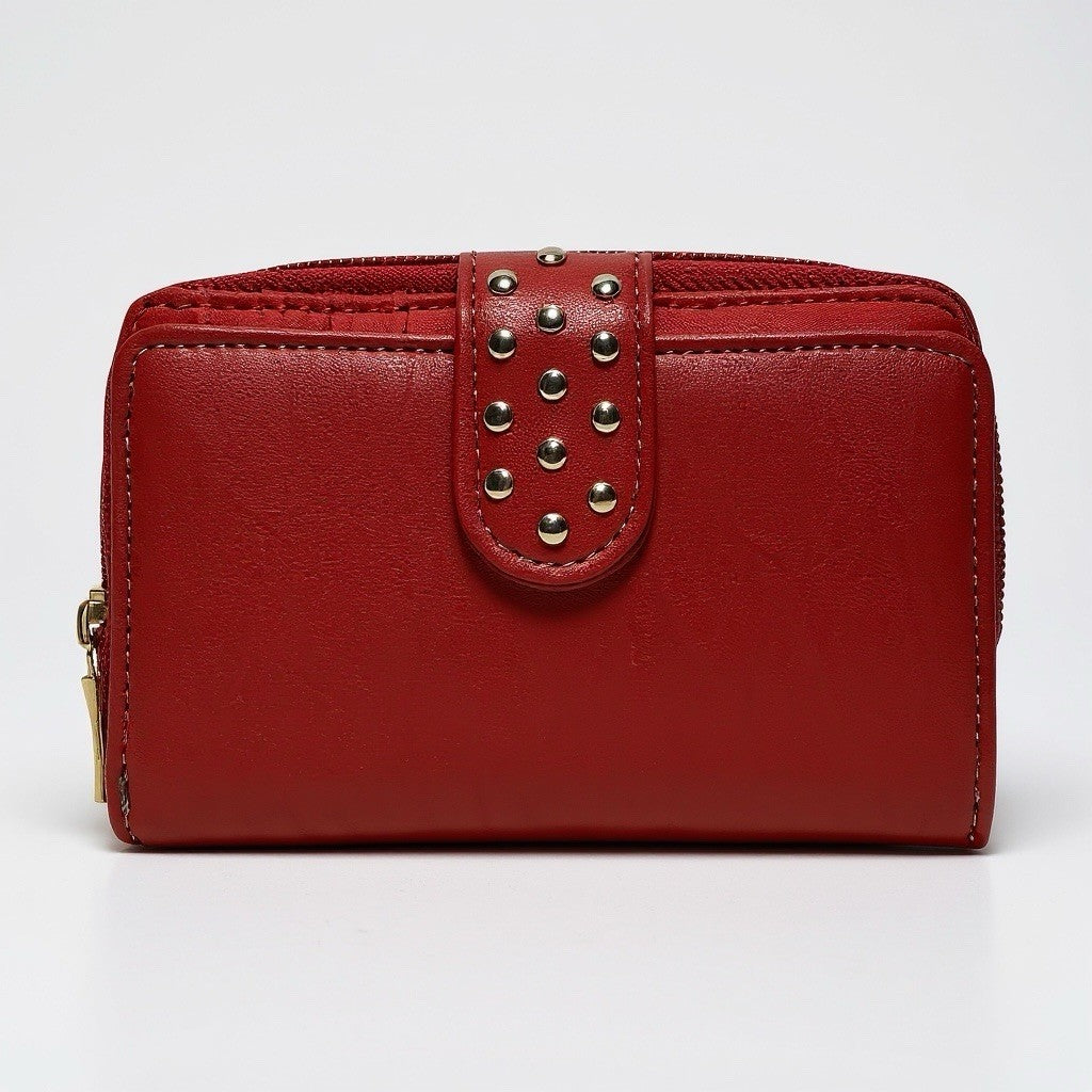 Fabretti Ladies Bifold Faux Leather Zip Around Coin Credit Card Notes Purse New