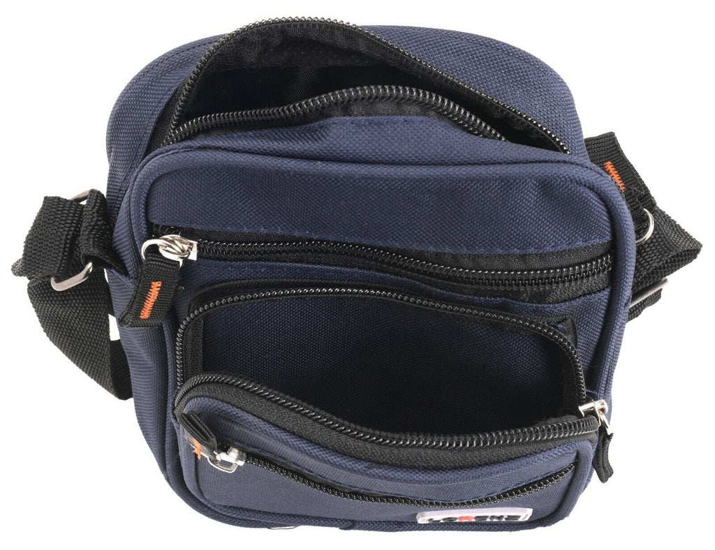 Lorenz Small Unisex Travel Bag Multiple Zipped Pockets & Adjustable Strap