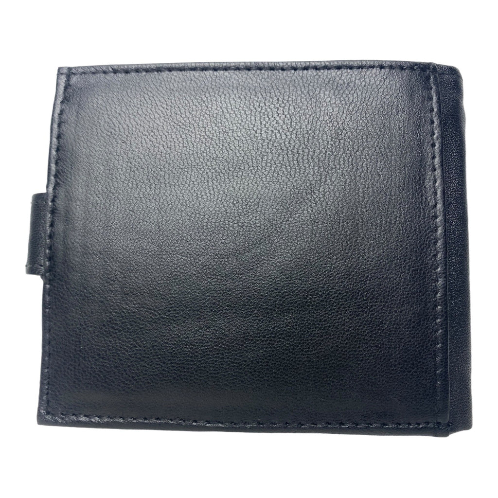 Fabretti Mens Real Leather Bifold Wallet With Detachable Card Holder New