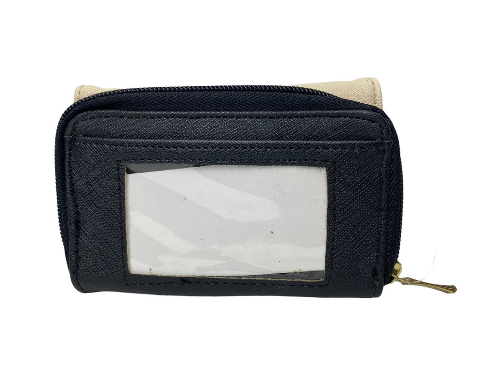 Fabretti Ladies Bow Fashion Coin Note Purse Credit Card Wallet Zip Around Beige