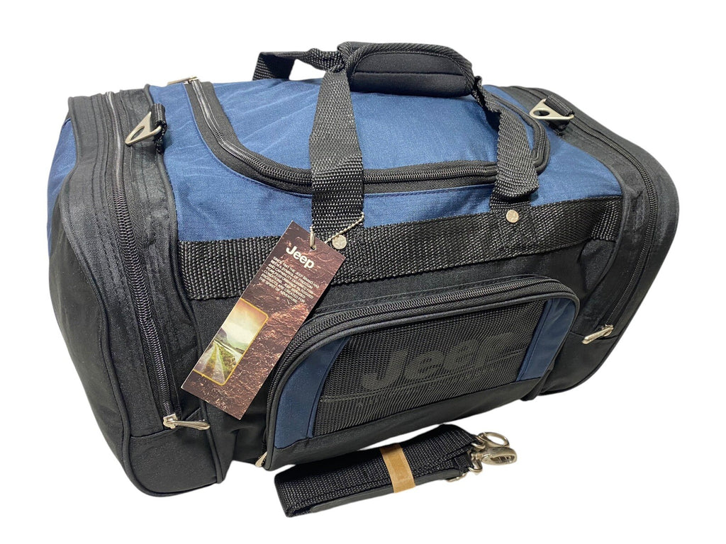 Jeep 24" Holdall Gym Sports Weekend Duffel Travel Bag Black / Navy  New