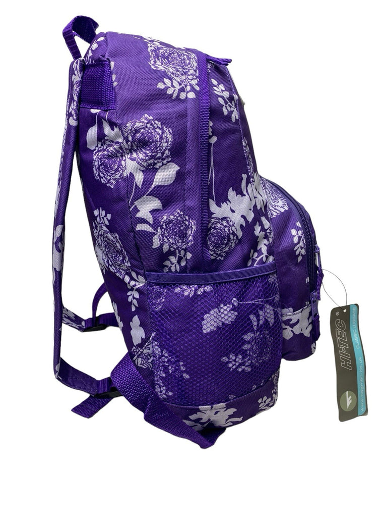 Hi Tec Ladies Flower Print Backpack Rucksack School Gym College Work Travel New