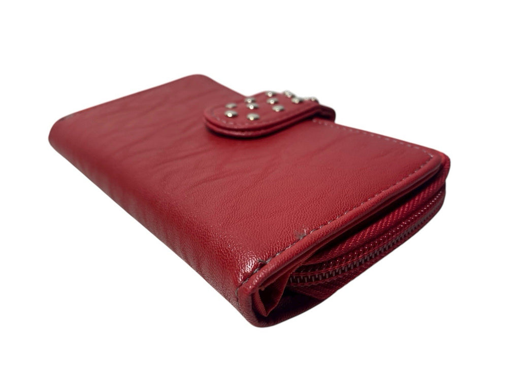 Fabretti Ladies Bifold Faux Leather Zip Around Coin Credit Card Notes Purse New