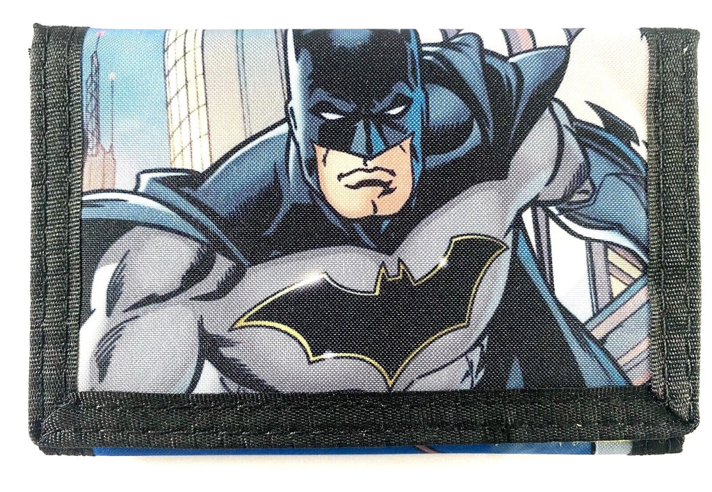 DC Comics Batman Here to Help Boys Trifold Money Change Notes Wallet New