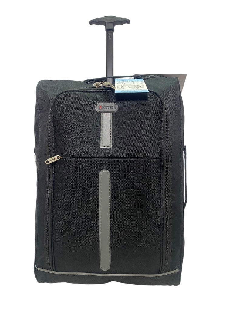 5 Cities 21" 55cm Carry On Lightweight Travel Wheeled Cabin Trolley Bag 42L New