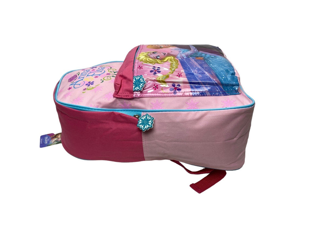 Disney Frozen Anna Elsa Large Backpack With Front Pocket New
