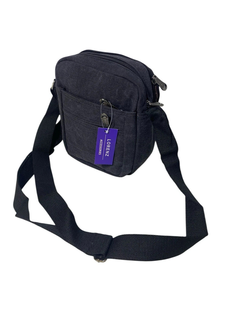 Lorenz Unisex Multi Purpose Small Canvas Cross Body Shoulder Travel Utility Bag