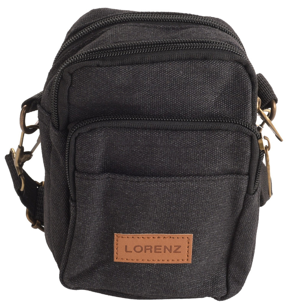 Lorenz Unisex Multi Purpose Small Canvas Cross Body Shoulder Travel Utility Bag