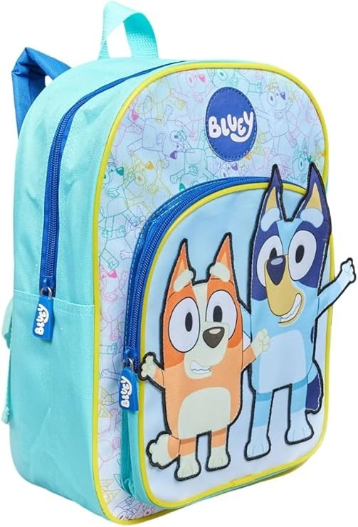 Bluey & Bingo Cheer Unisex 3D Arch Backpack With Front Pocket Nursery School New