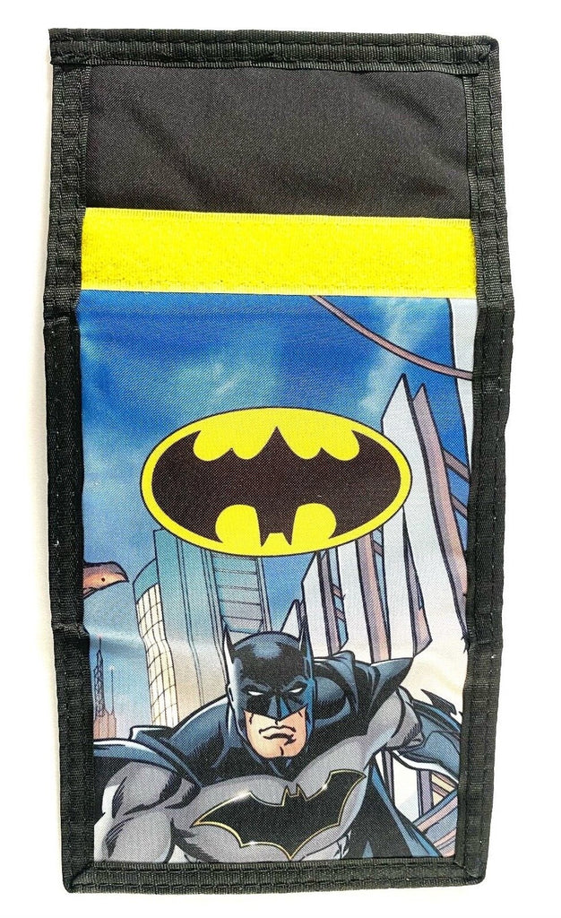 DC Comics Batman Here to Help Boys Trifold Money Change Notes Wallet New