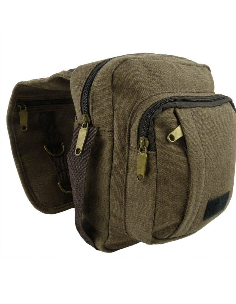 Lorenz Unisex Multi Purpose Small Canvas Cross Body Shoulder Travel Utility Bag