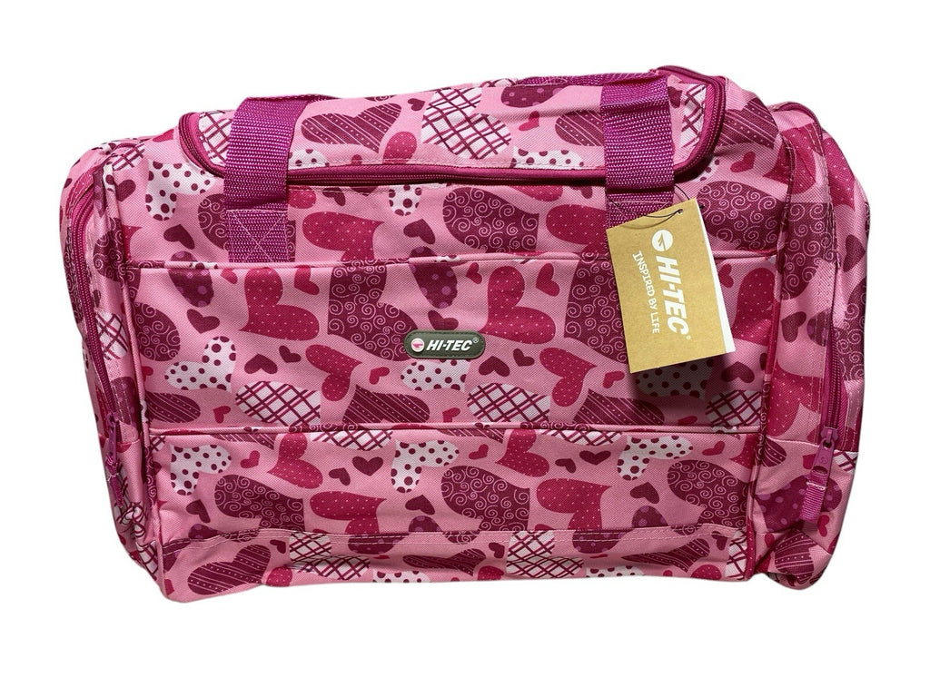 Hi Tec Ladies 22" Hearts Holdall Gym PE Weekend Duffle Overnight Travel Bag New