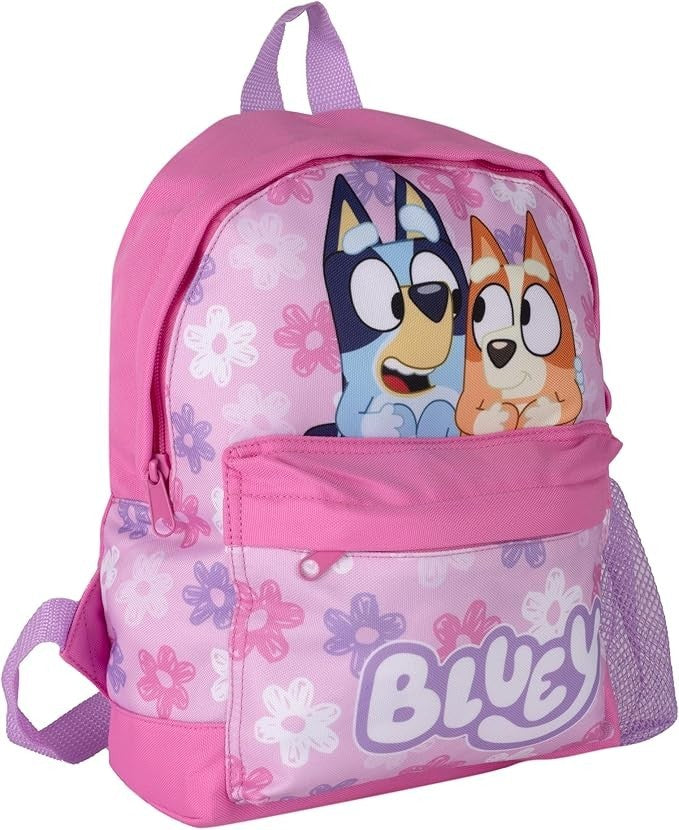Bluey & Bingo Girls Kids Pink School Backpack Lunch Bag Pencil Case 3 Piece Set