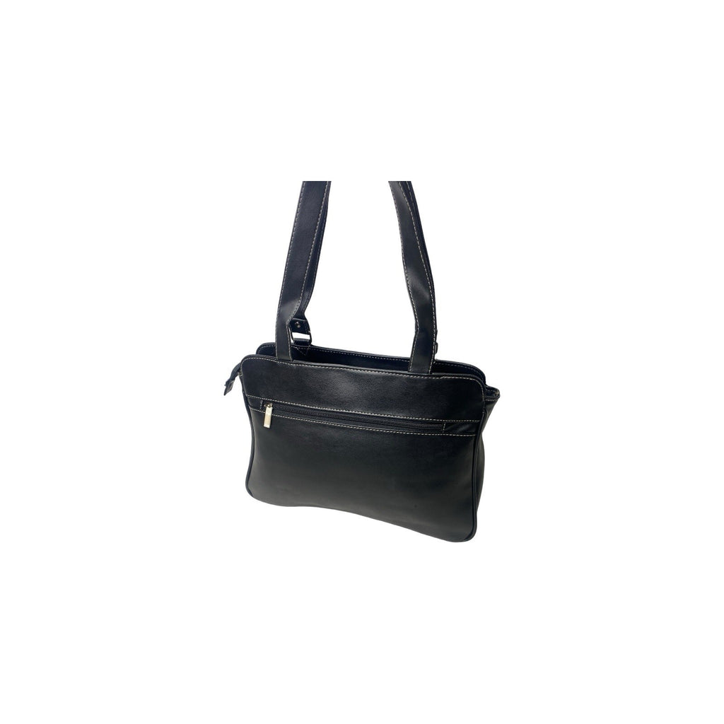 Lorenz Ladies Faux Leather Shoulder Organiser Multiple Pockets Bag Handbag New