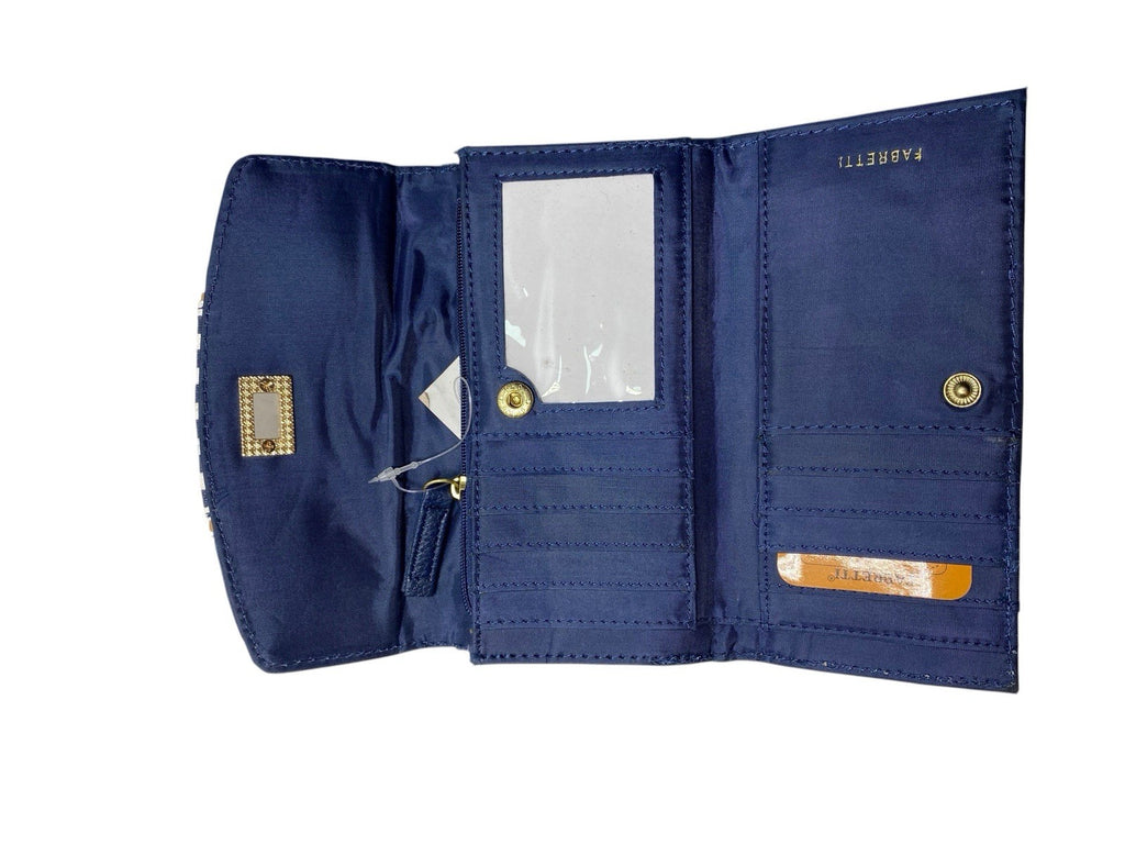 Fabretti Ladies Envelope Purse Striped Clutch Coin Credit Card Wallet New