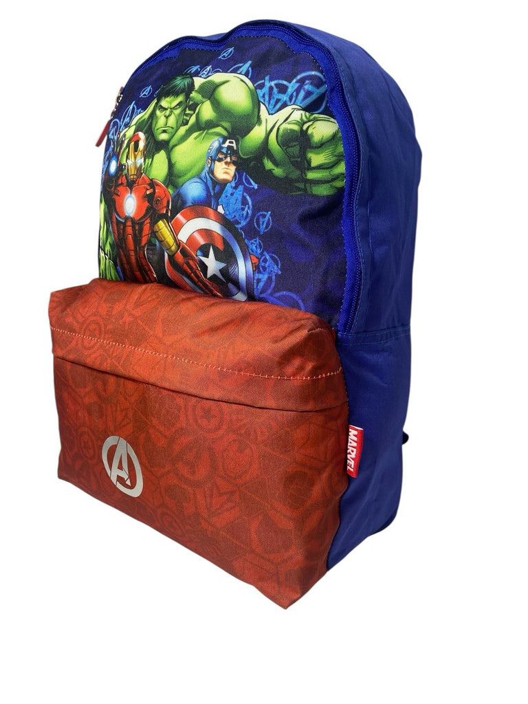 Marvel Avengers Large School Backpack Rucksack Front Pocket Hulk Iron Man New