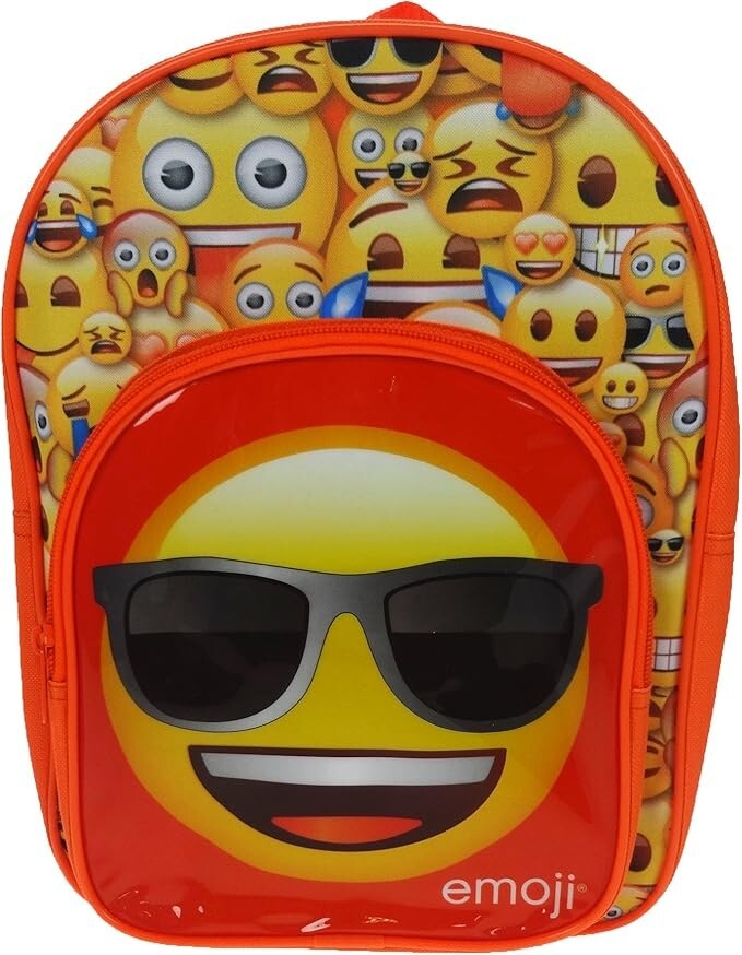 4 x Emoji  Pocket Backpack Rucksack Nursery School Bag Job Lot Car Boot Market