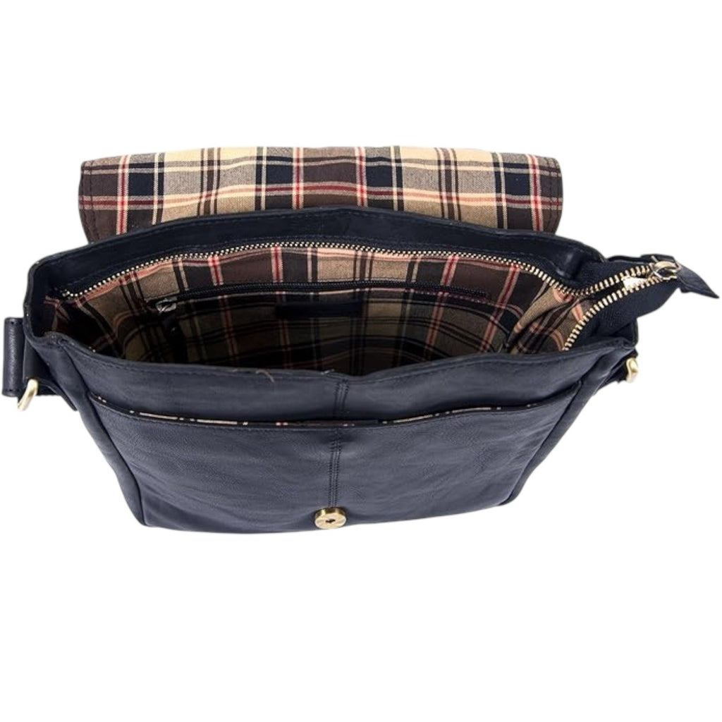 Soft Genuine Leather Unisex Satchel Cross Body Bag London Leather Goods New