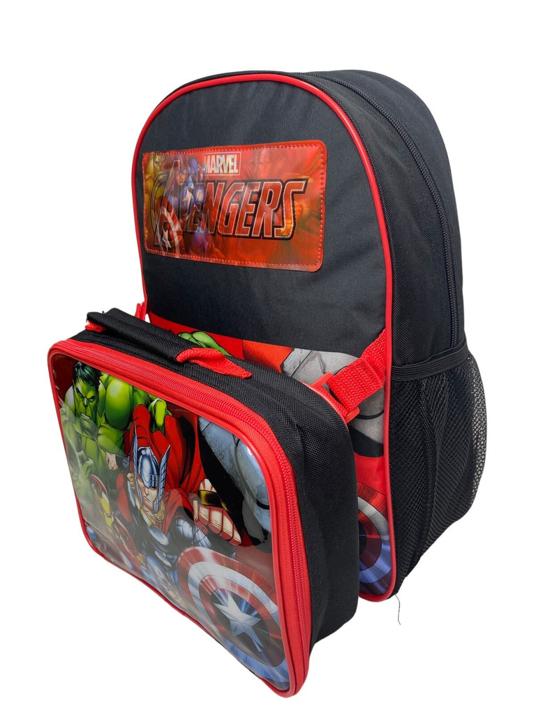 Avengers Backpack With Lunch Bag For Kids Marvel Matching 2 Piece School Bag Set