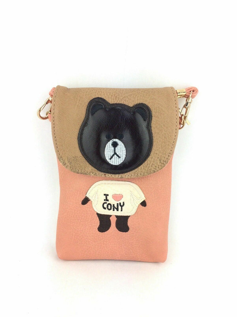 I Love Connie Bear Girls Ladies Shoulder Travel Bag Cross Body Small Purse New