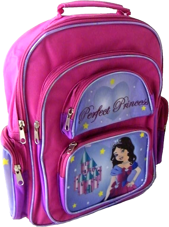 Azure Perfect Princess Girls Nursery School Backpack Rucksack With Pockets New