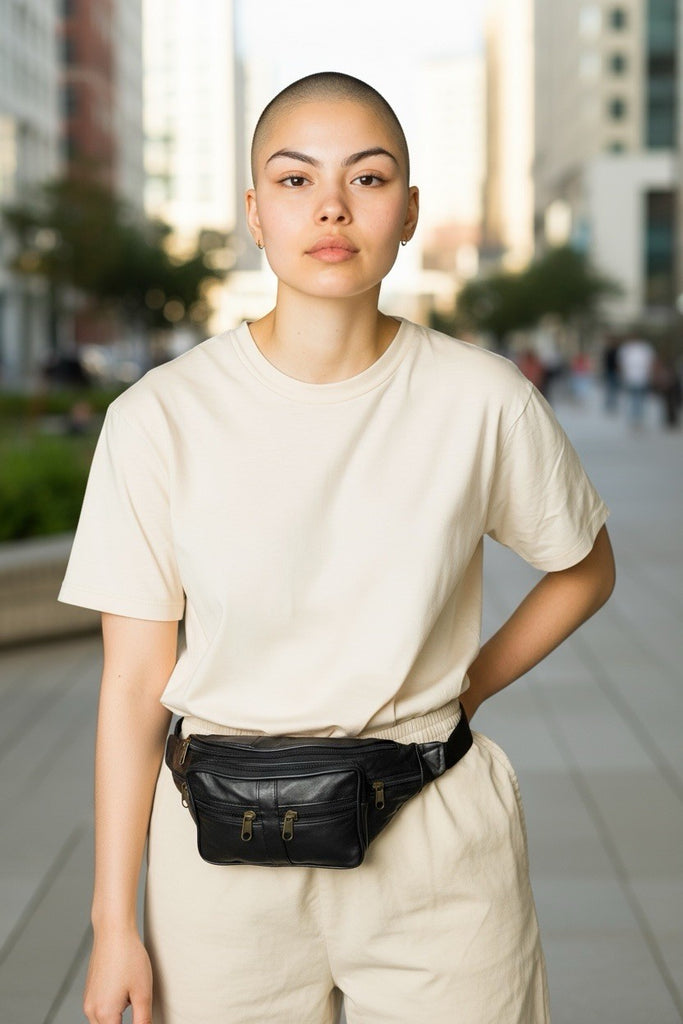 Lorenz Soft Leather Unisex Bum Bag Fanny Pack Money Belt Pouch Waist Travel New