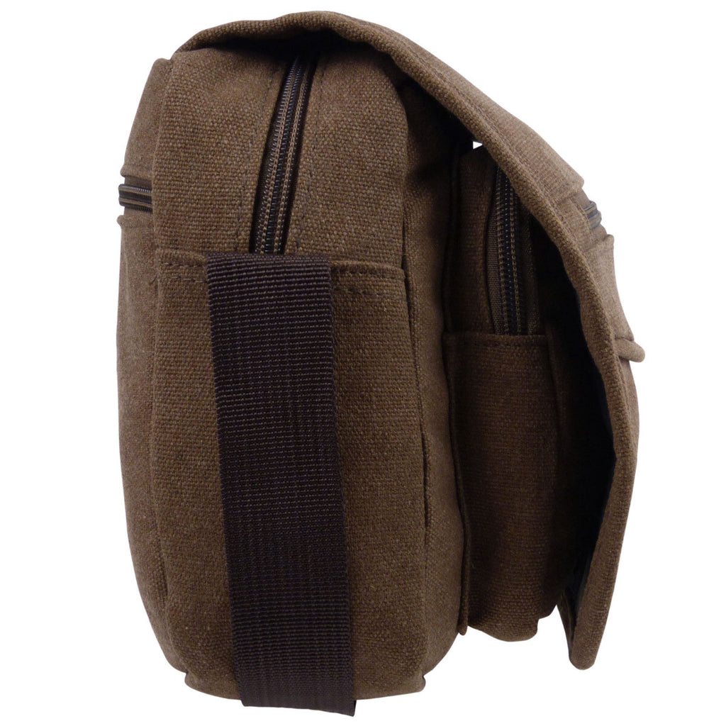 Lorenz Unisex Small Canvas Cross Body Travel Utility Bag Adjustable Strap