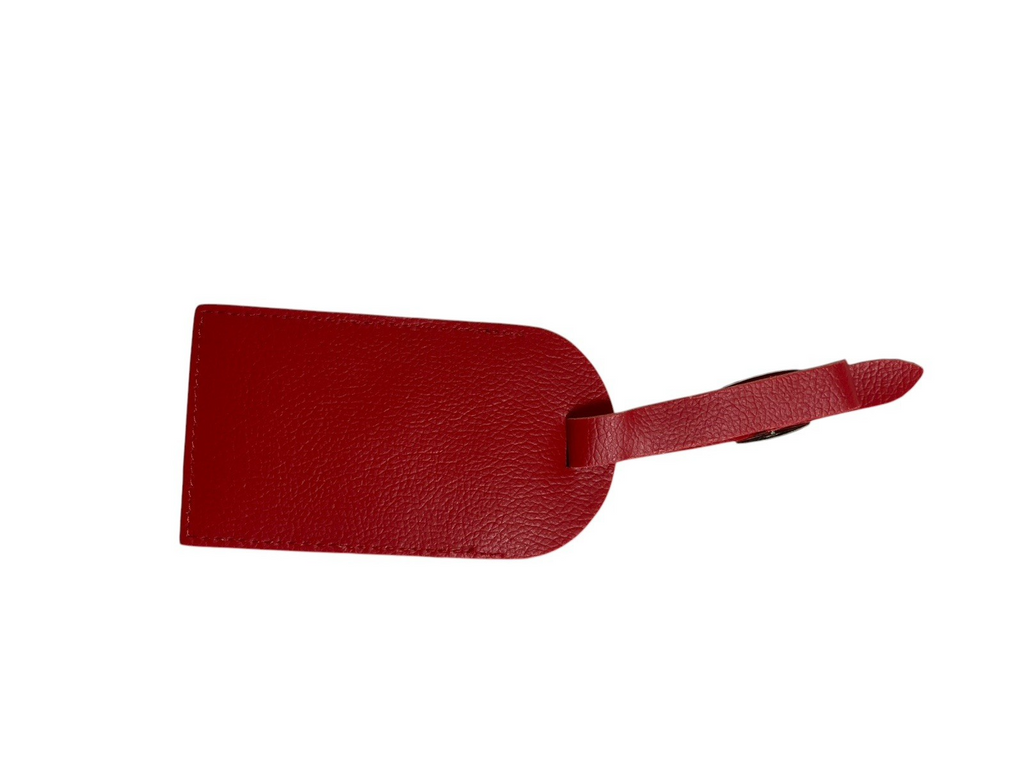 12 X PU Luggage Tag Suitcase Label Address Id Tag Red Job Lot Car Boot Resale