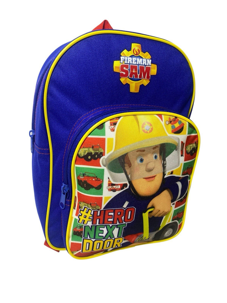 Fireman Sam Hero Next Door Backpack Rucksack Front Pocket Nursery School Bag