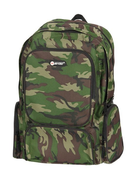 Hi-Tec Mens Dublin Army Militry Cammo Camouflage Backpack School Travel Gym Bag