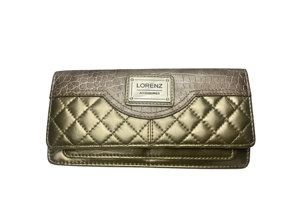 Lorenz Ladies Quilted Patent Purse Credit Card Wallet  Notes Coins Clutch New