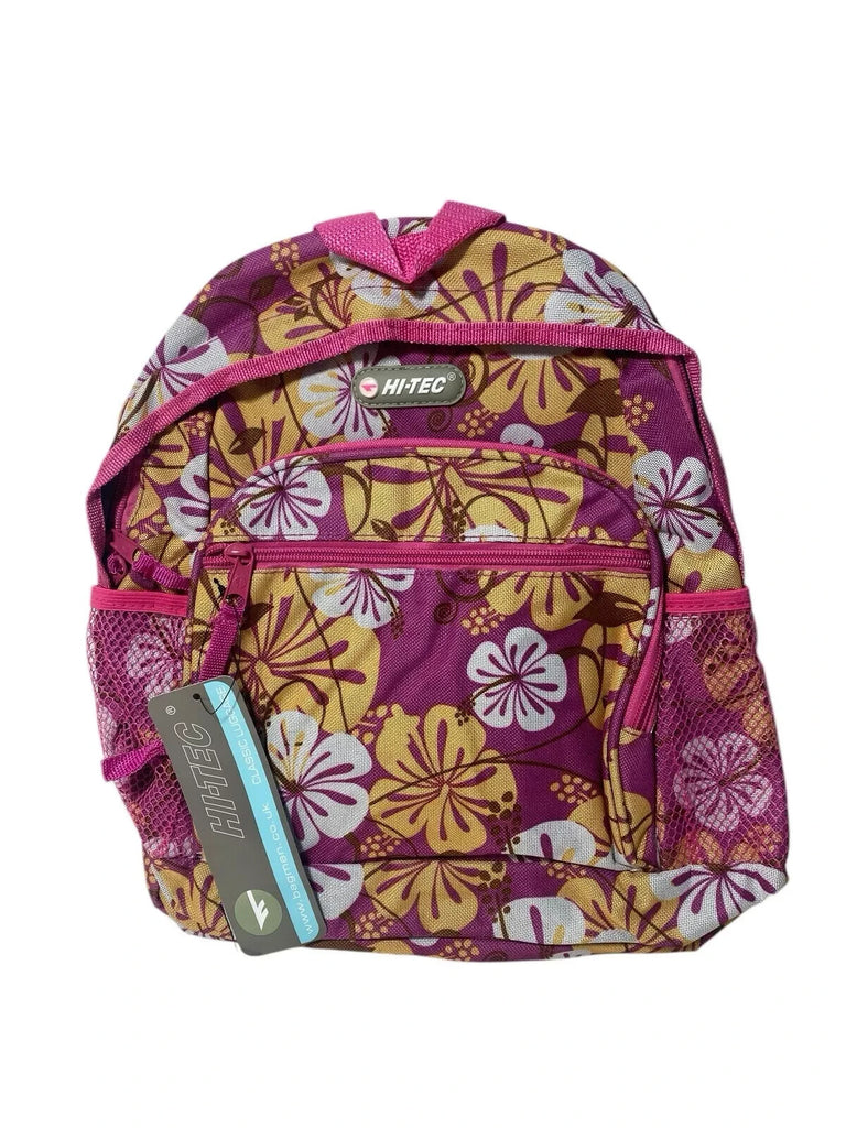 Hi Tec Ladies Flower Print Mini Backpack Rucksack School Gym College Work New