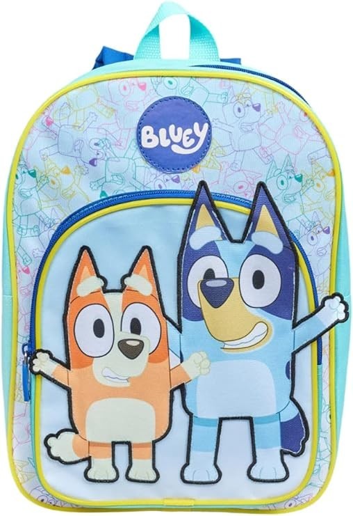 Bluey & Bingo Cheer Unisex 3D Arch Backpack With Front Pocket Nursery School New