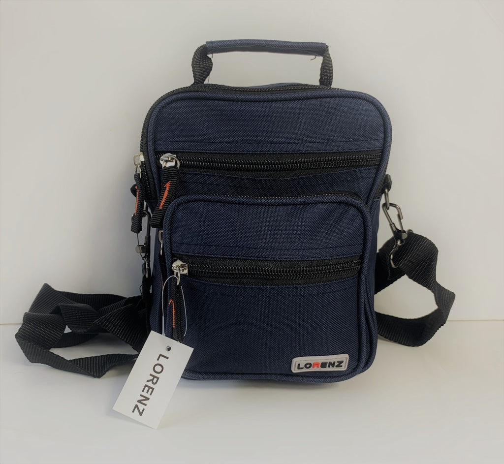 Lorenz Unisex Canvas Travel Bag Multiple Zipped Pockets & Adjustable Strap