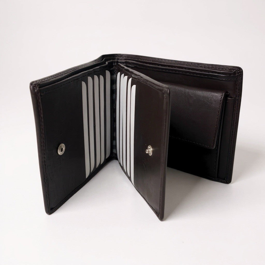 London Leather Goods Mens Gents Designer Luxury Soft Leather Bifold Wallet Gift