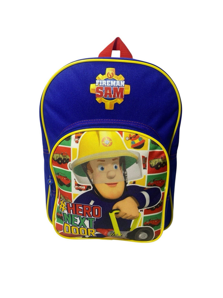 Fireman Sam Hero Next Door Backpack Rucksack Front Pocket Nursery School Bag