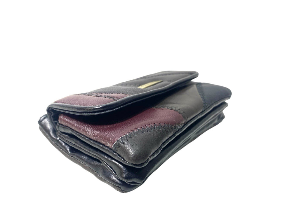 Lorenz Ladies Patchwork Leather Purse Super Soft with Zipped Coin Compartment
