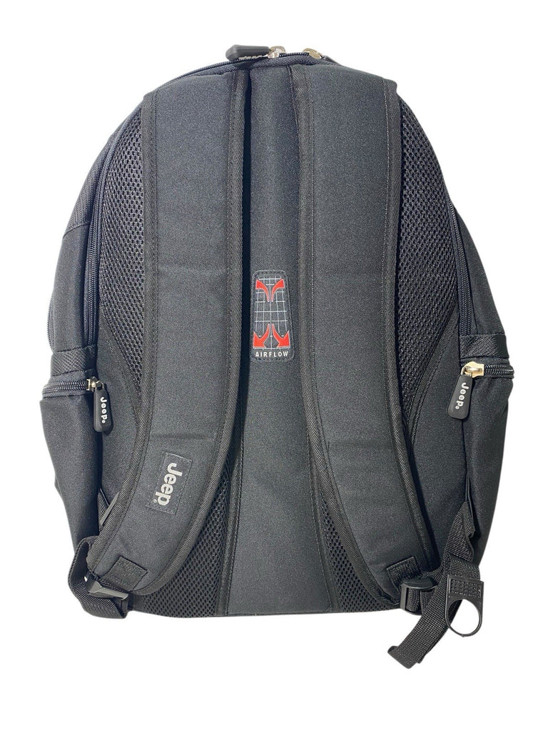 Jeep School College Laptop Work Travel Large Backpack Rucksack Bag (Black)