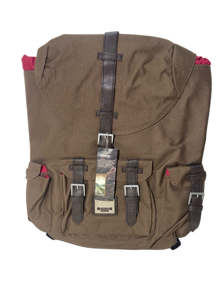 Jeep Vintage Unisex Drawstring Backpack School College Work Business Travel Bag